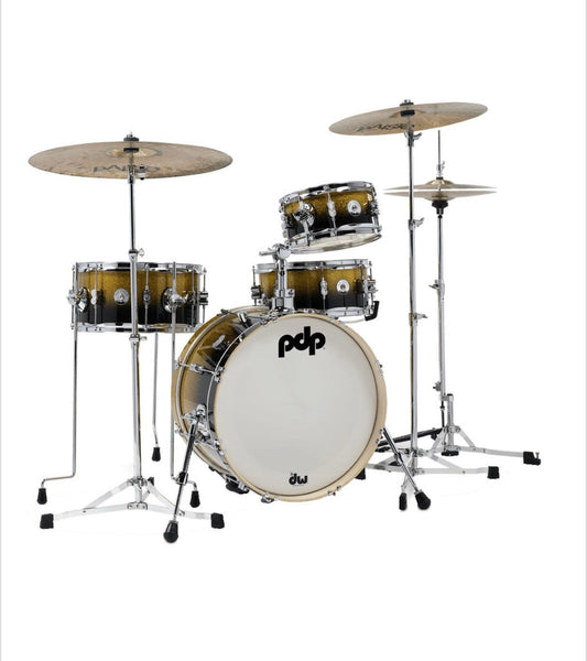 PDP Daru Jones New Yorker 4-Piece Kit w/Hardware - Gold to Black Sparkle Fade