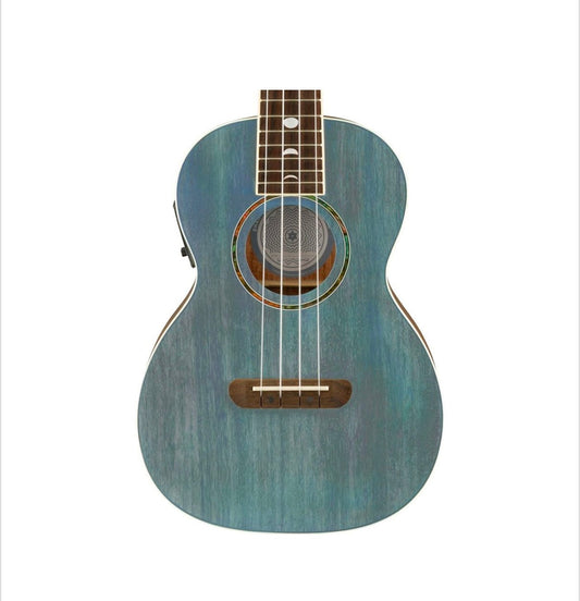 Fender Dhani Harrison Uke - Turquoise w/ Walnut FB