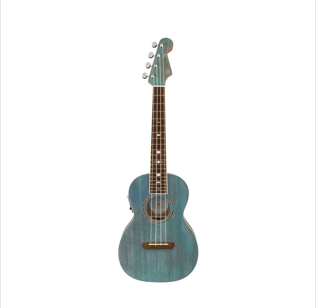 Fender Dhani Harrison Uke - Turquoise w/ Walnut FB