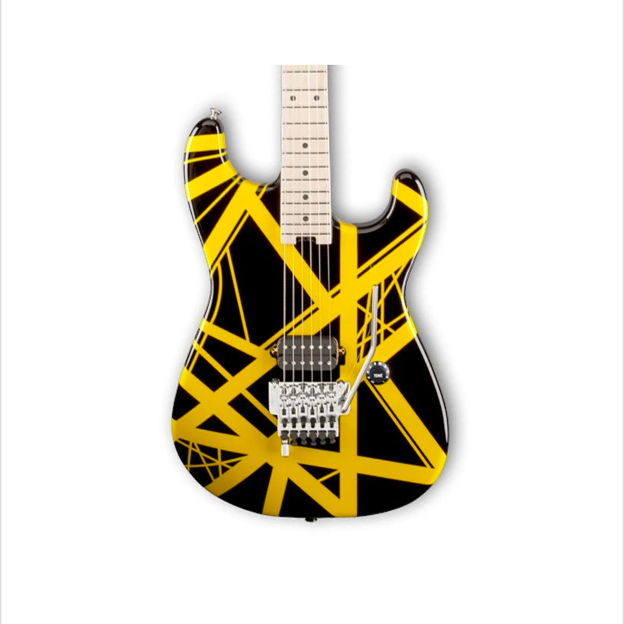 EVH Striped Series Electric Guitar - Black w/ Yellow Stripes